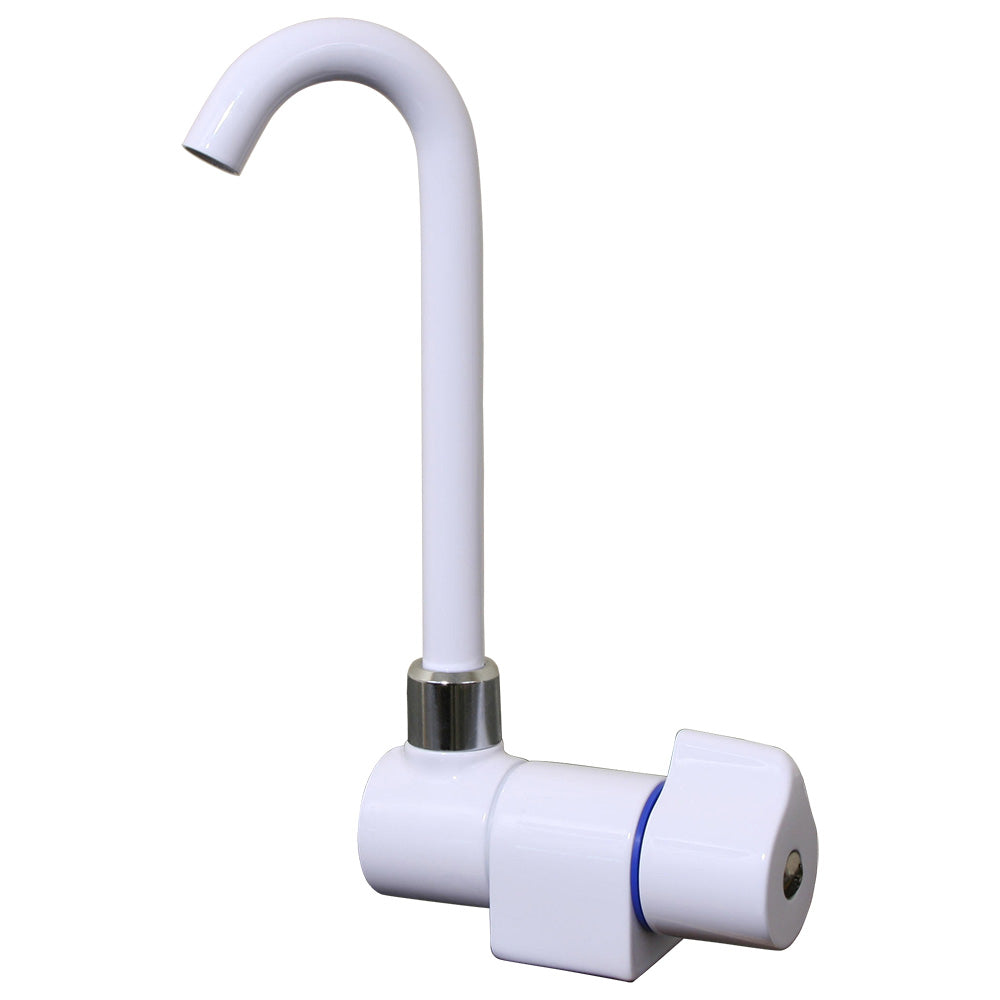 Scandvik Tall Tap w/Folding Spout - White Powder Coat Finish - Deckhand Marine Supply