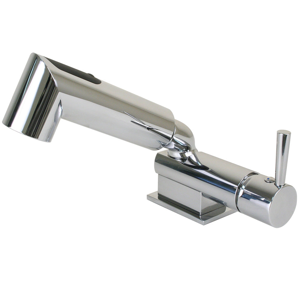 Scandvik Minimalistic Compact Single Level Mixer - Faucet Shower Combo - Chrome - Deckhand Marine Supply