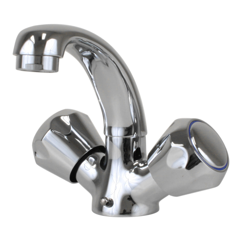 Scandvik Heavy-Duty Basin Mixer - Chrome Plated - Deckhand Marine Supply