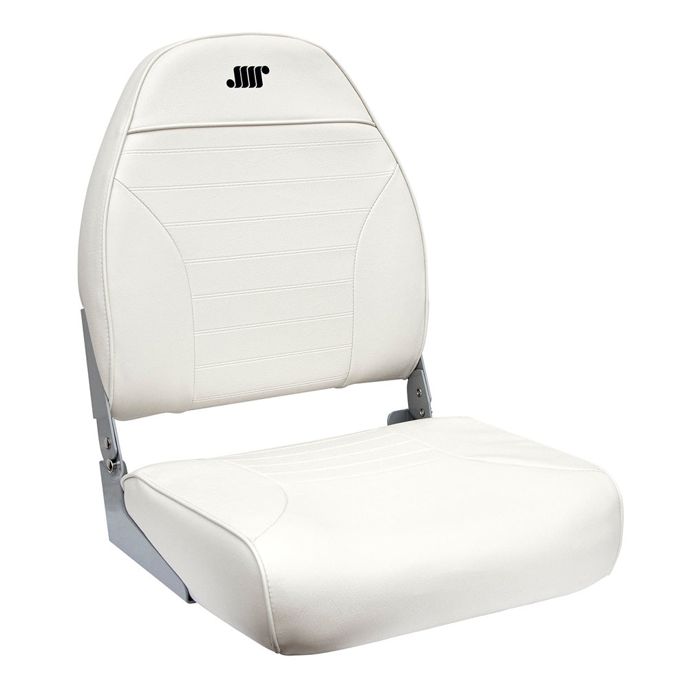 Wise Standard High-Back Fishing Seat - White - Deckhand Marine Supply