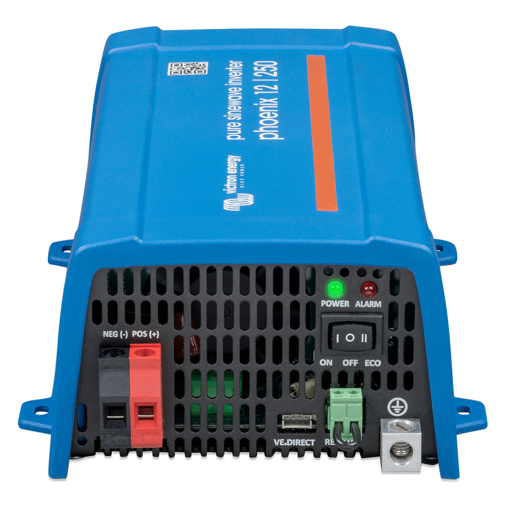 Victron Phoenix Inverter 12/250 - 120V - VE.Direct NEMA 5-15R - Single Outlet - 200W - Deckhand Marine Supply