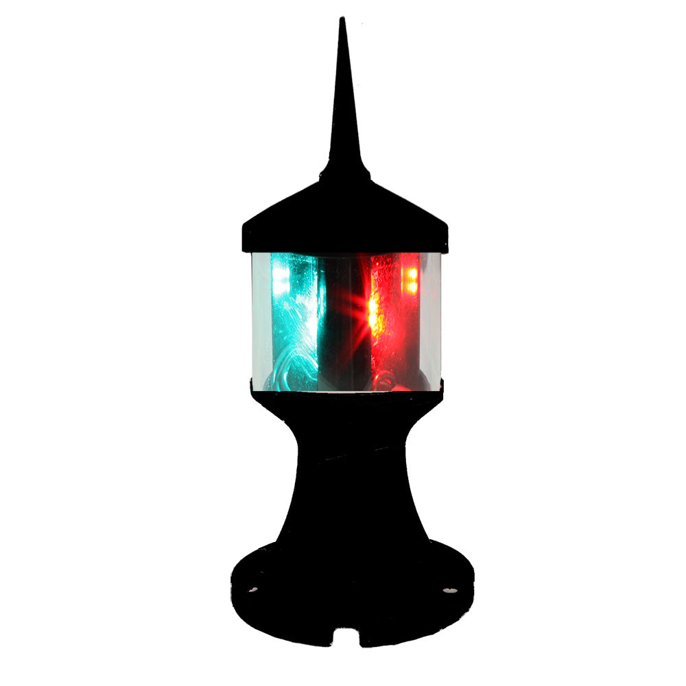 Lunasea Tri-Color/Anchor Zero Emission Light Fixture - 12V - Black - Deckhand Marine Supply