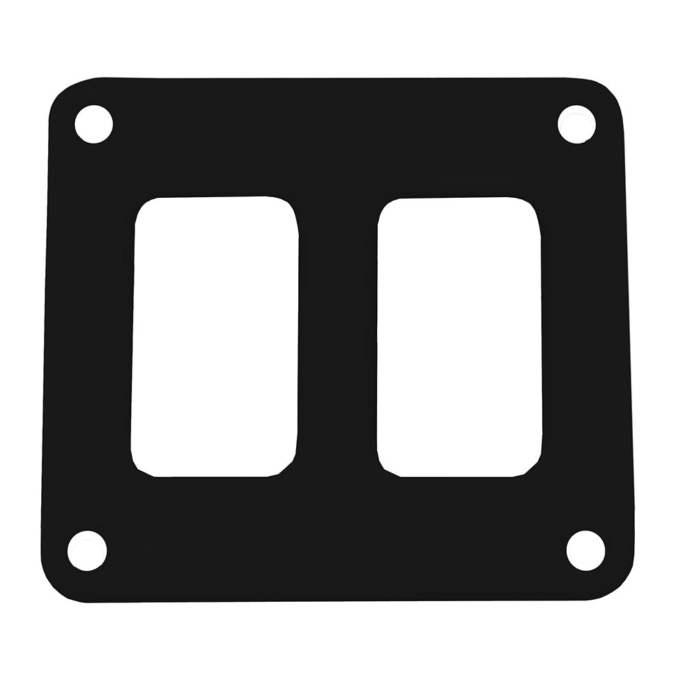 Pacer Switch Panel - 2 Switch 1 Row - 3" x 2.75" - Black Powder Coated Aluminum - Deckhand Marine Supply