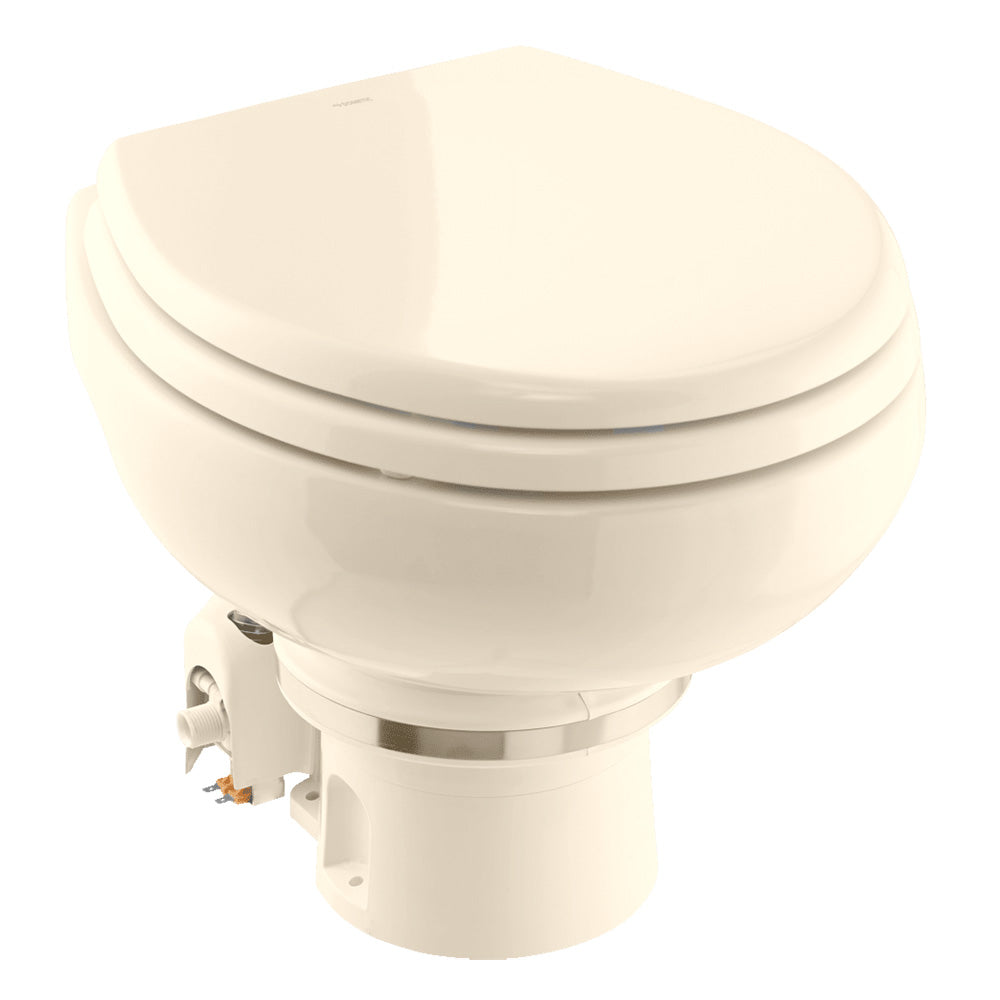 Dometic MasterFlush 7160 Bone Electric Macerating Toilet w/Orbit Base - Raw Water - 12V - Deckhand Marine Supply