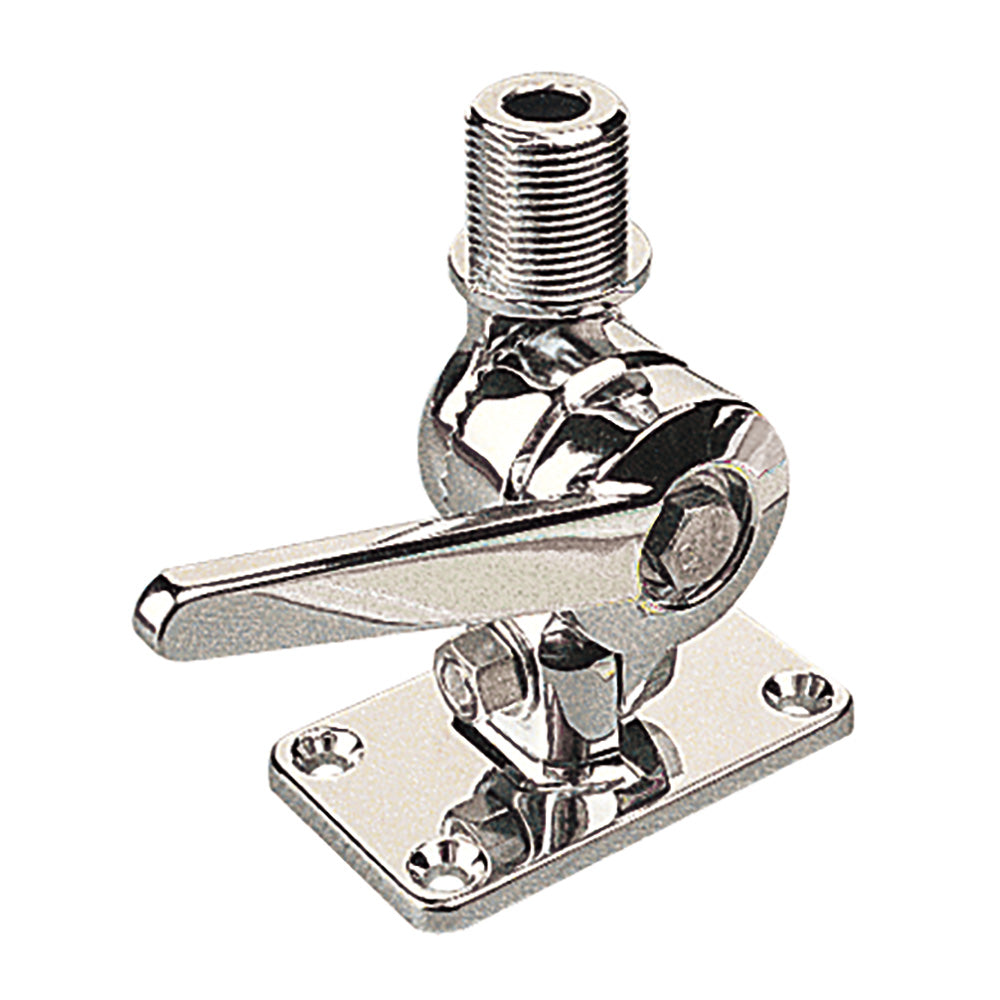 Sea-Dog Adjustable Antenna Base - Die Cast Zinc Chrome Plated - Deckhand Marine Supply
