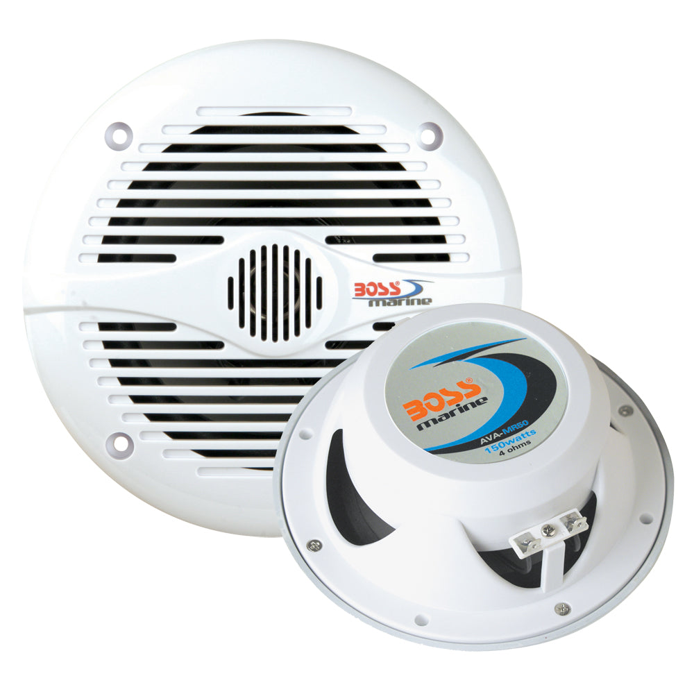 Boss Audio MR60 6.5" Round Speakers - White - Pair - Deckhand Marine Supply