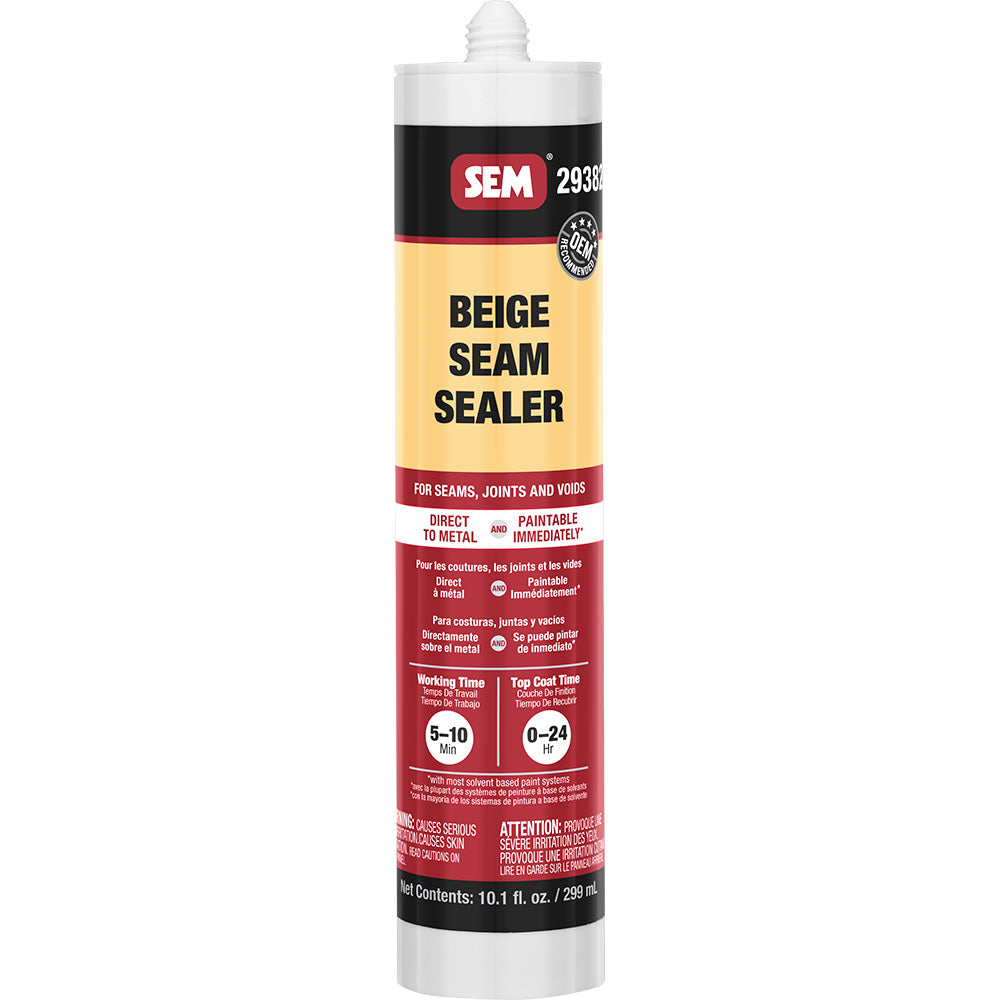 SEM 1K Seam Sealer - 10.1oz Tube - Beige - Deckhand Marine Supply