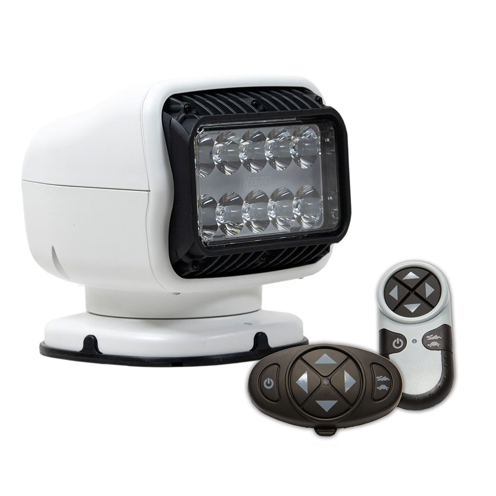 Golight GT Series LED Hybrid Light Permanent Mount w/Handheld Wireless Dash Mount Remotes - 12V - White - Deckhand Marine Supply
