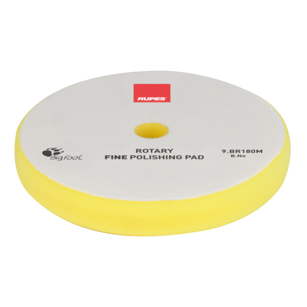 RUPES Rotary Fine Polishing Foam Pad 155/160mm - Yellow - Deckhand Marine Supply