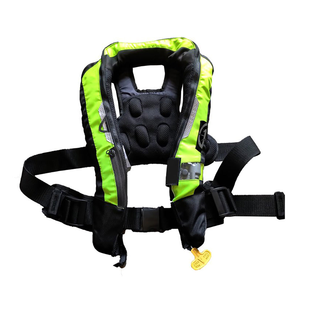 First Watch Auto/Manual Convertible 38g Inflatable PFD - Hi-Vis Yellow - Deckhand Marine Supply