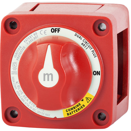Blue Sea 6011 m-Series (Mini) Battery Switch Dual Circuit Plus - Deckhand Marine Supply