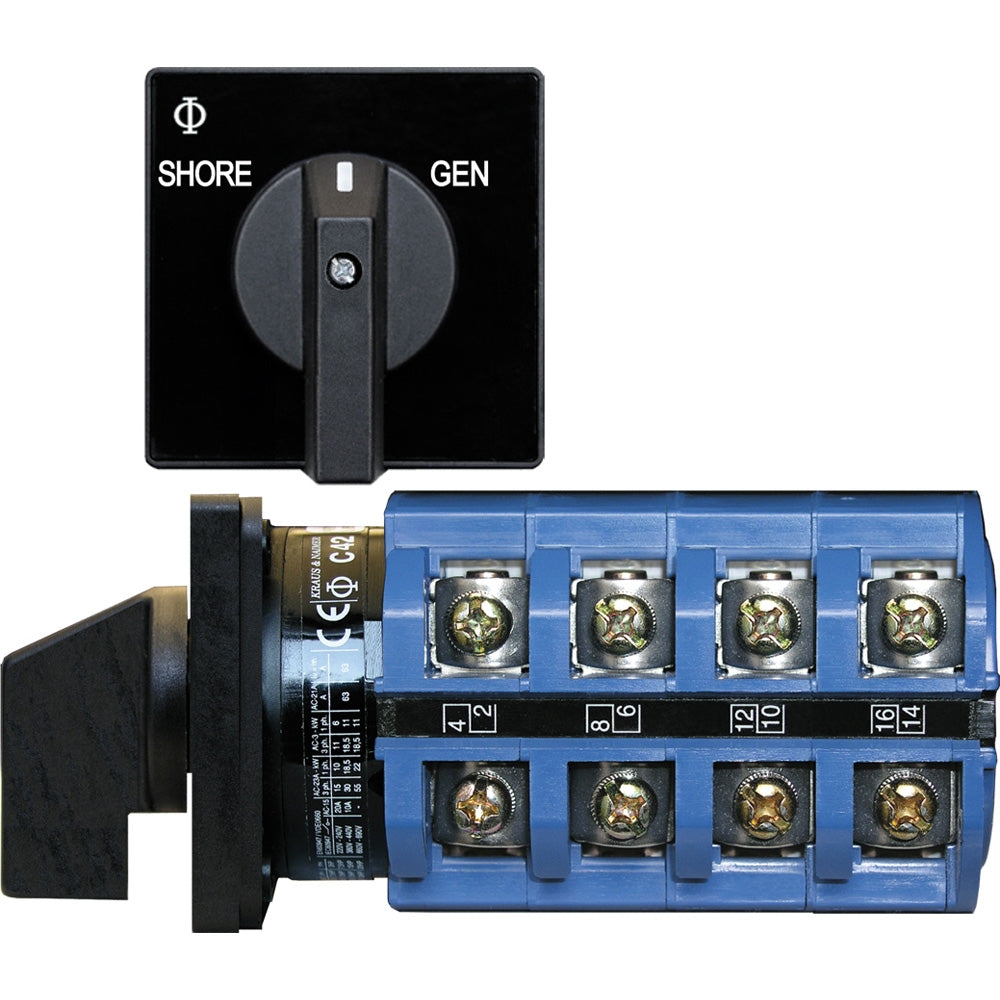 Blue Sea 6337 Switch, AC 120V AC 30A OFF+2 Position - Deckhand Marine Supply