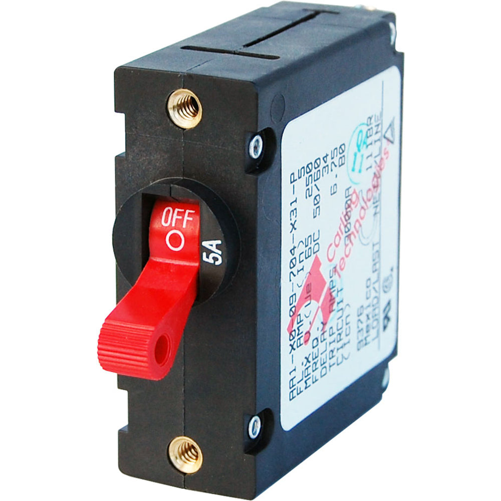 Blue Sea 7201 AC/DC Single Pole Magnetic World Circuit Breaker - 5 AMP - Deckhand Marine Supply