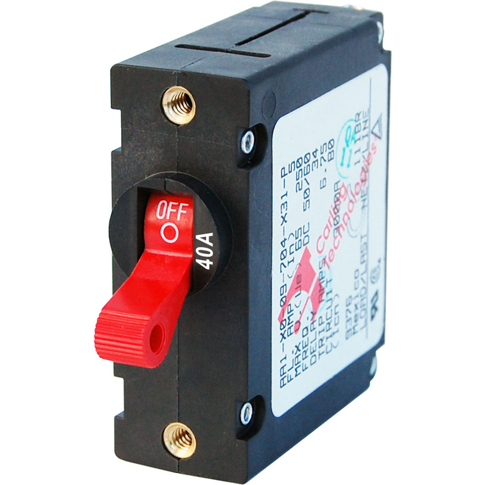 Blue Sea 7225 AC / DC Single Pole Magnetic World Circuit Breaker - 40 Amp - Deckhand Marine Supply