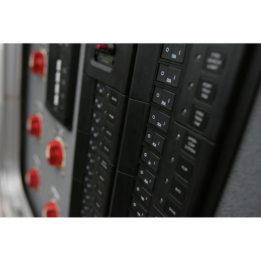 Blue Sea 7407 Single Pole Small Case 2" Flat Rocker Circuit Breaker  -  40 Amp - Deckhand Marine Supply