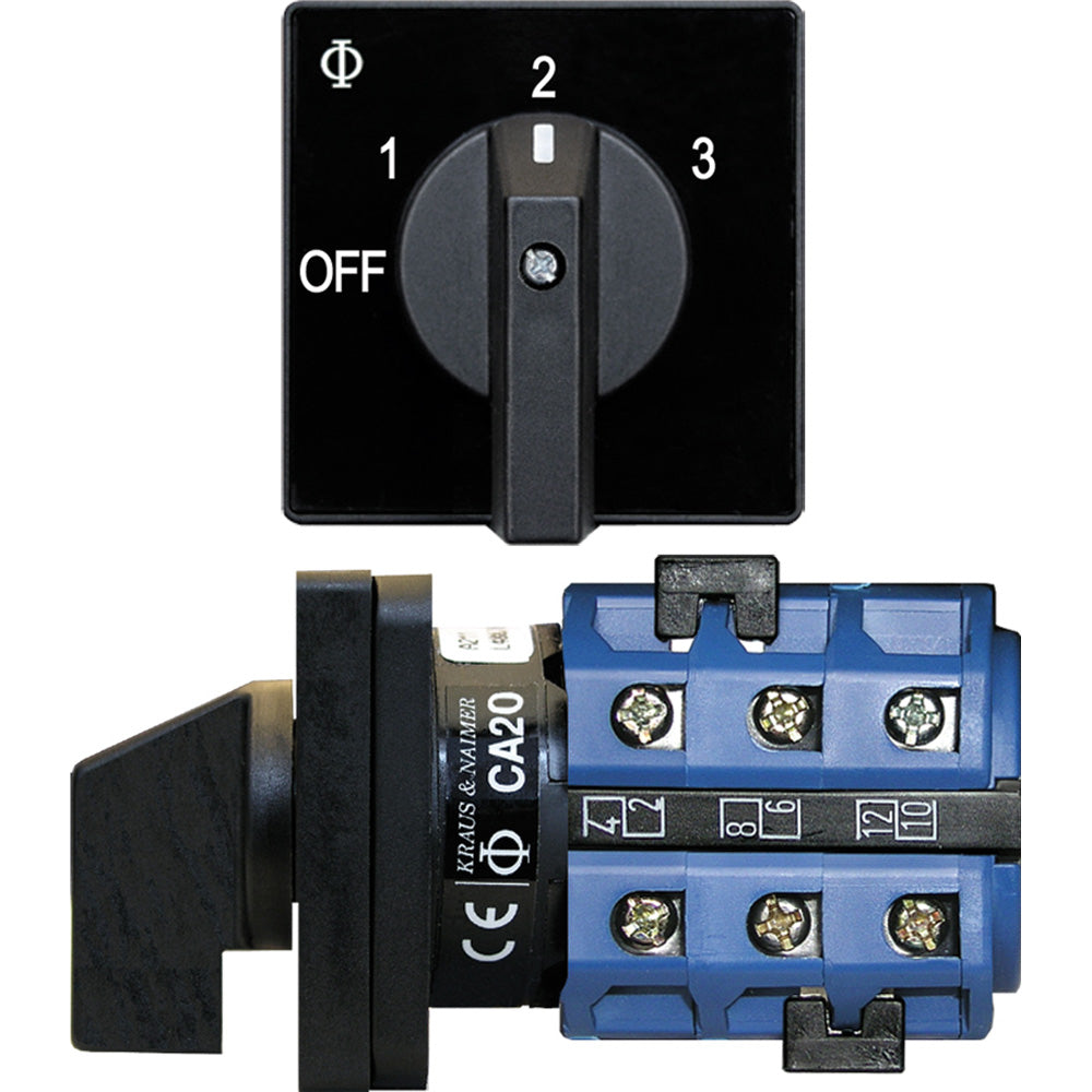 Blue Sea 9010 Switch, AV 120VAC 32A OFF +3 Positions - Deckhand Marine Supply