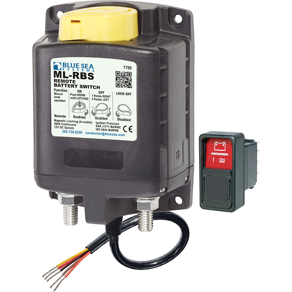 Blue Sea  7700 ML-Series Remote Battery Switch w/Manual Control 12VDC - Deckhand Marine Supply