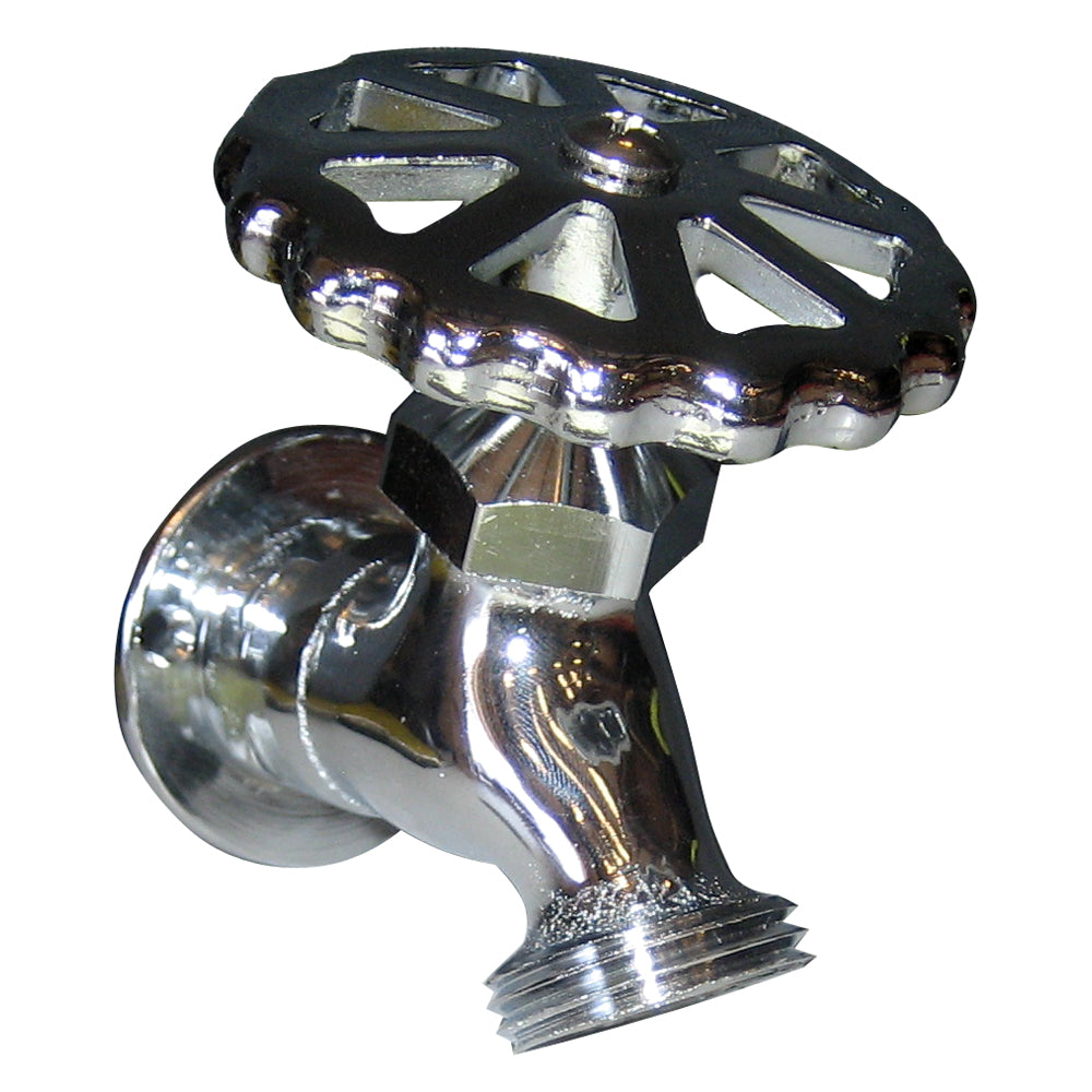 Whitecap C.P. Brass Sillcock 1-5/8" Base 3-3/16 Depth - Deckhand Marine Supply