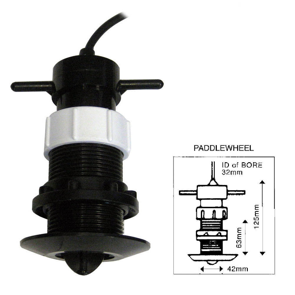 Clipper Speed Log Paddle Wheel Unit Complete with Thru Hull Fitting - Deckhand Marine Supply