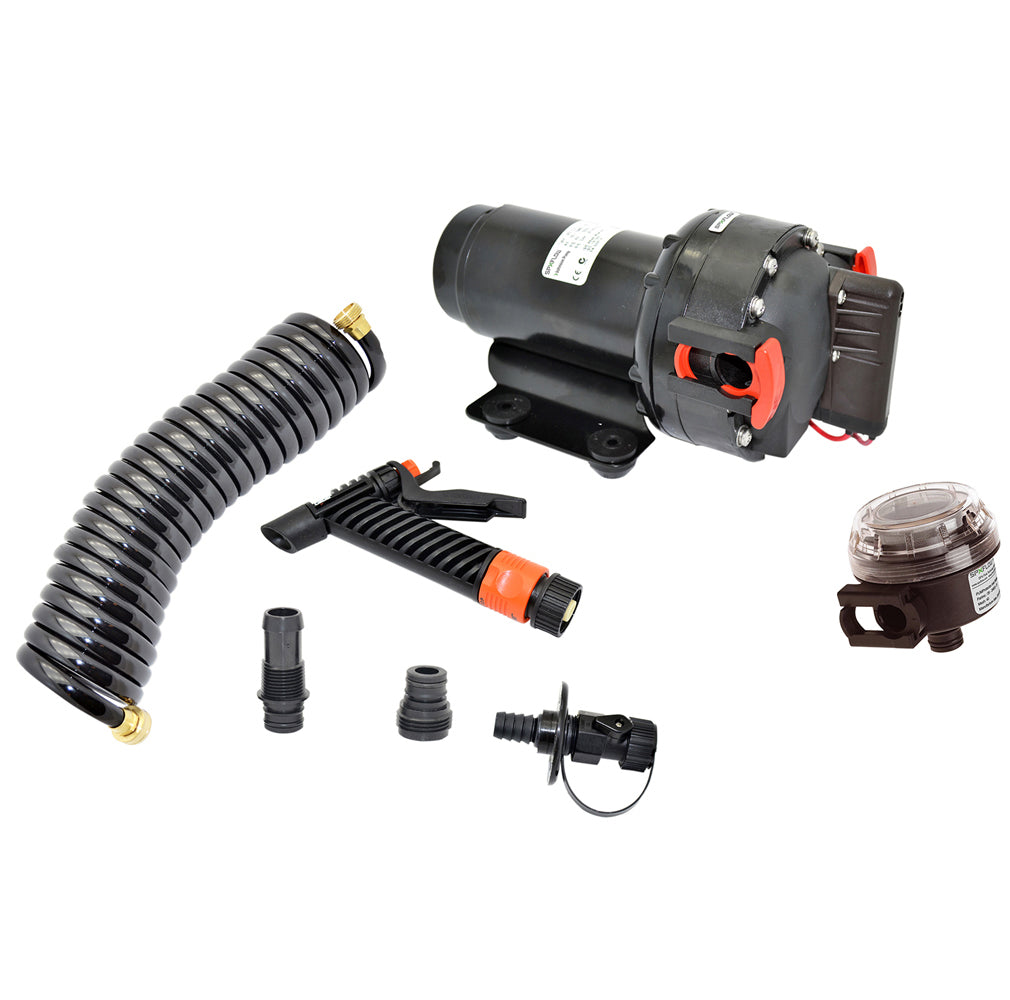 Johnson Pump Aqua Jet 5.2 GPH Washdown Pump Kit w/Hose - 12V - Deckhand Marine Supply