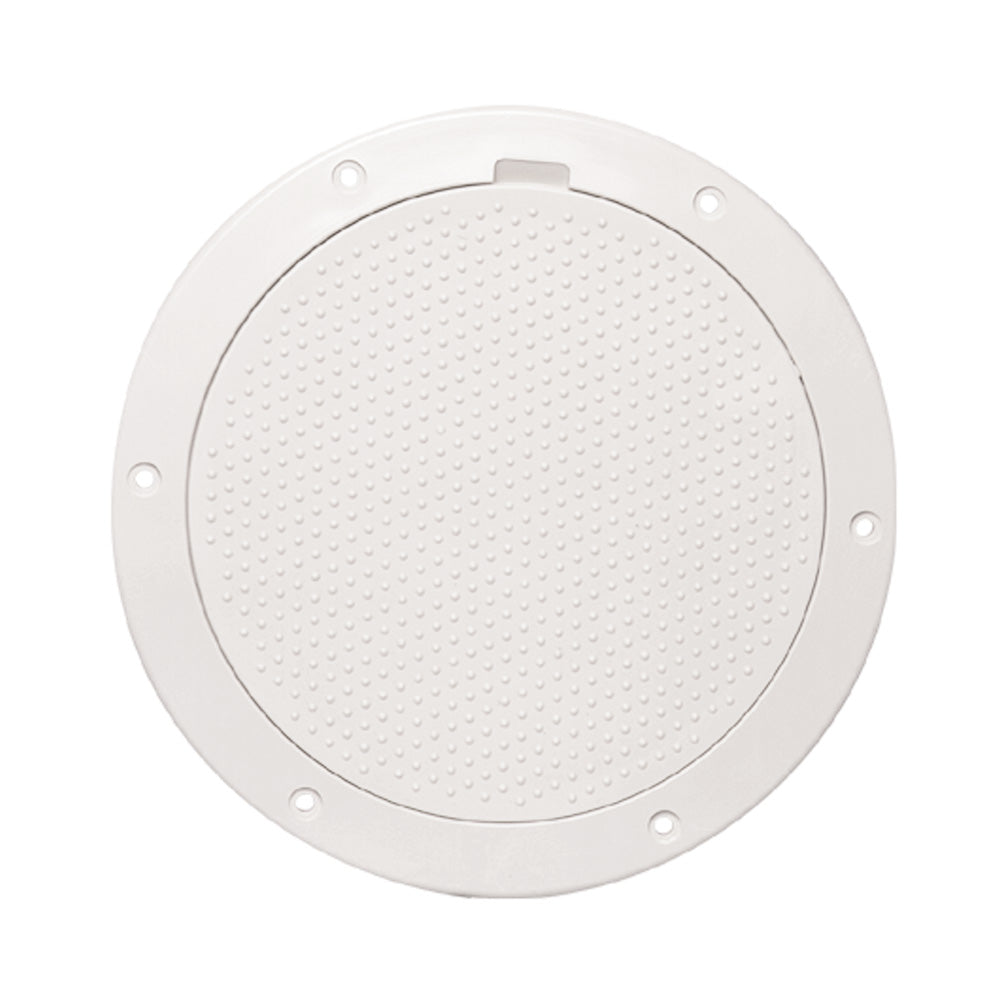 Beckson 6" Non-Skid Pry-Out Deck Plate - White - Deckhand Marine Supply