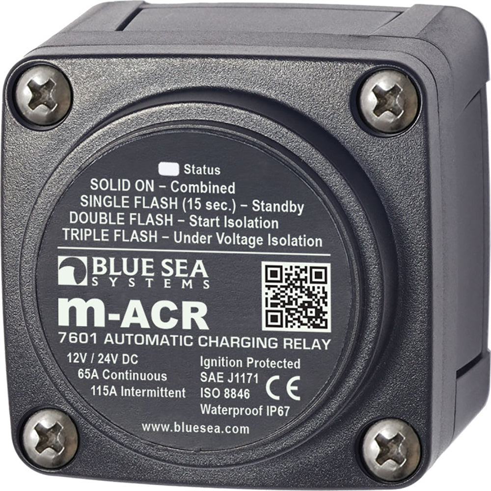 Blue Sea 7601 DC Mini ACR Automatic Charging Relay - 65 Amp - Deckhand Marine Supply