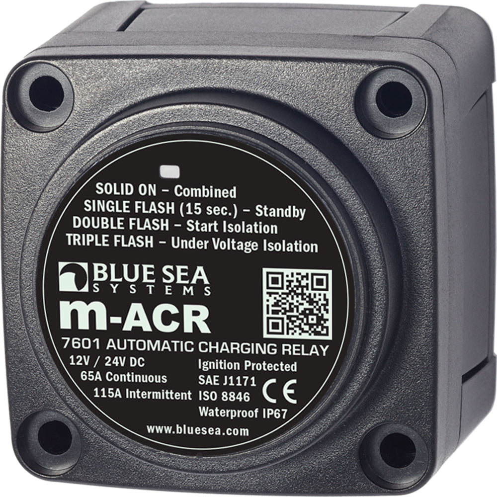Blue Sea 7601 DC Mini ACR Automatic Charging Relay - 65 Amp - Deckhand Marine Supply