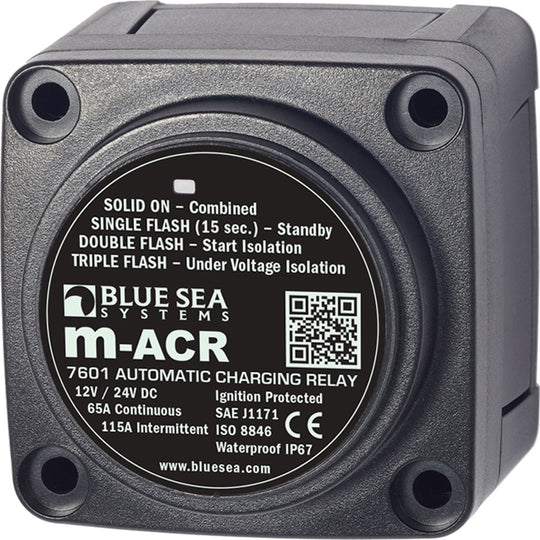 Blue Sea 7601 DC Mini ACR Automatic Charging Relay - 65 Amp - Deckhand Marine Supply