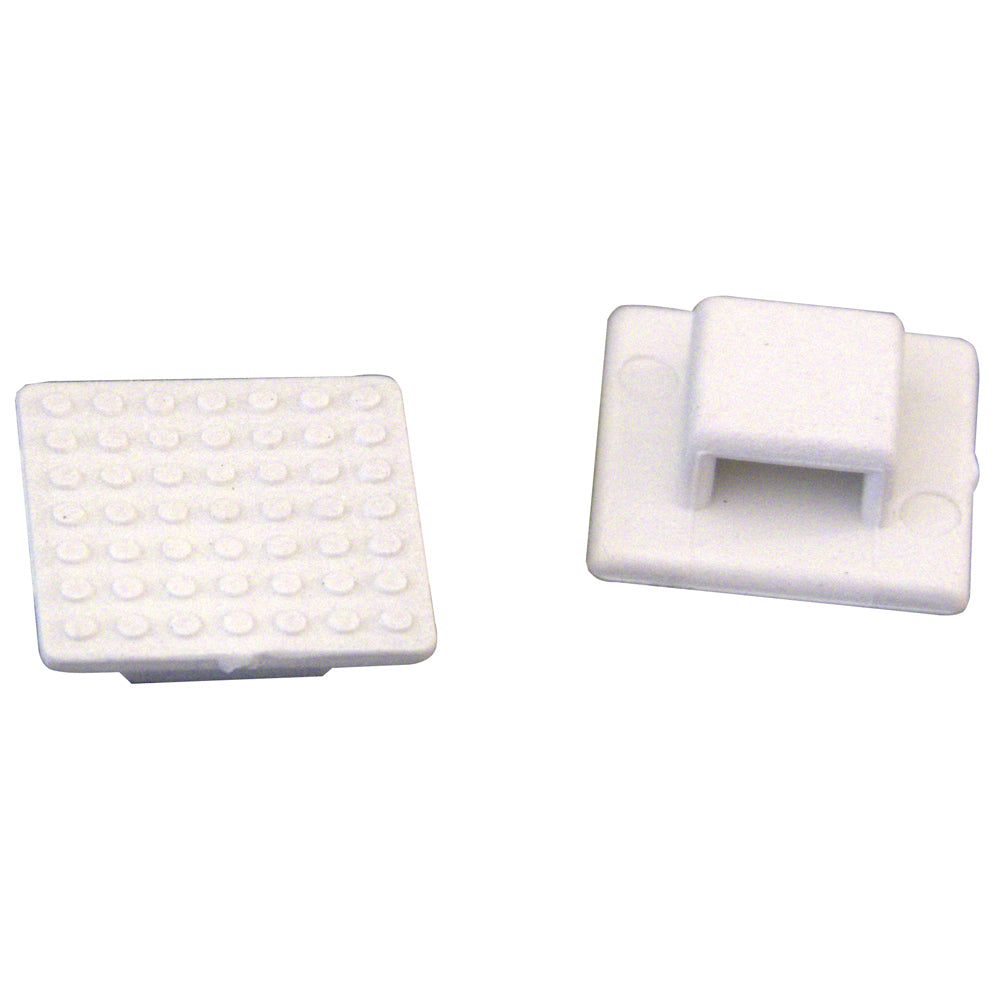 Weld Mount AT-3 Small White Nylon Wire Tie Mount - Qty. 50 - Deckhand Marine Supply