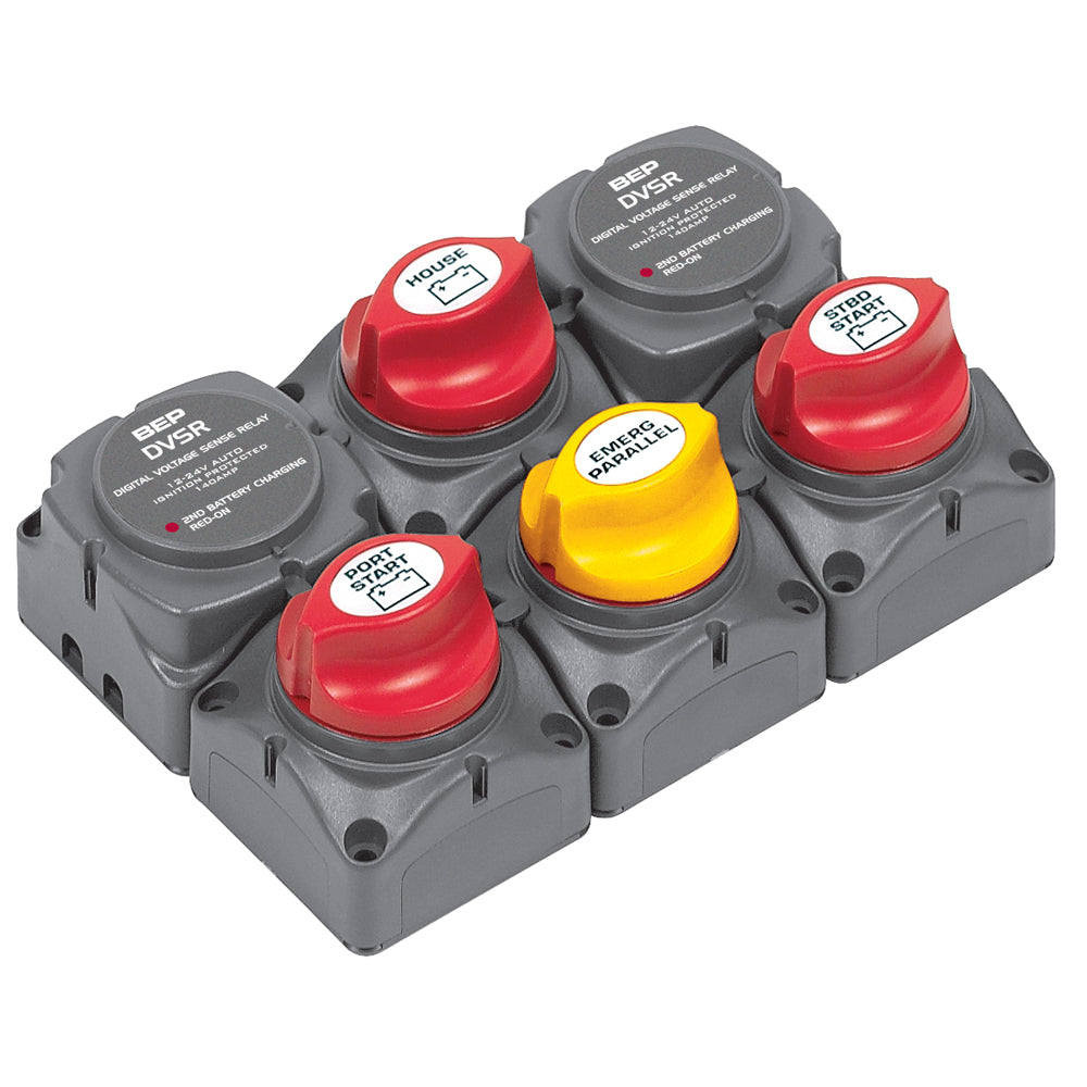 BEP Battery Distribution Cluster f/Twin Outboard Engines w/Three Battery Banks - Deckhand Marine Supply