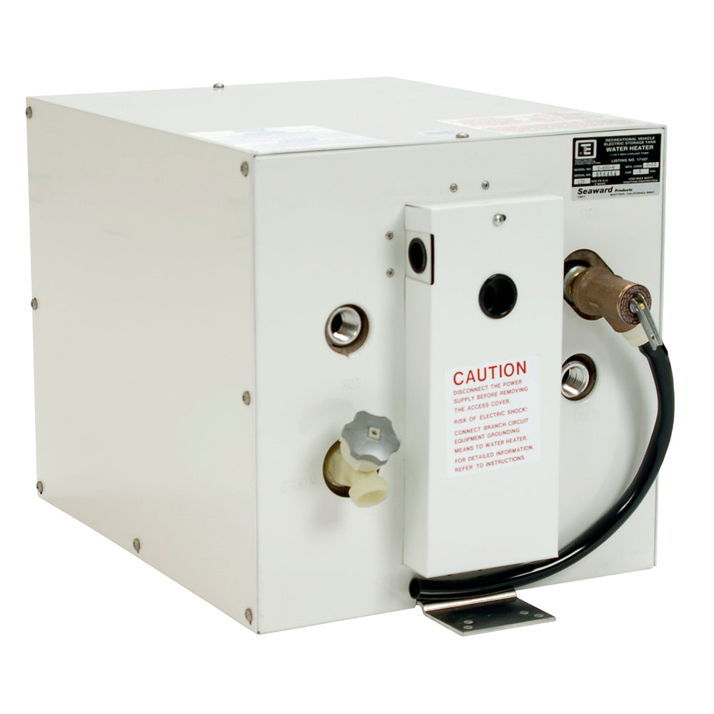 Whale Seaward 6 Gallon Hot Water Heater w/Rear Heat Exchanger - White Epoxy - 120V - 1500W - Deckhand Marine Supply