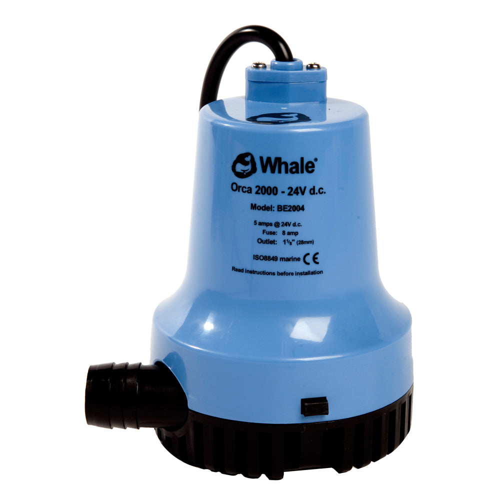 Whale Orca 2000 GPH Submersible Bilge Pump 12V - Deckhand Marine Supply
