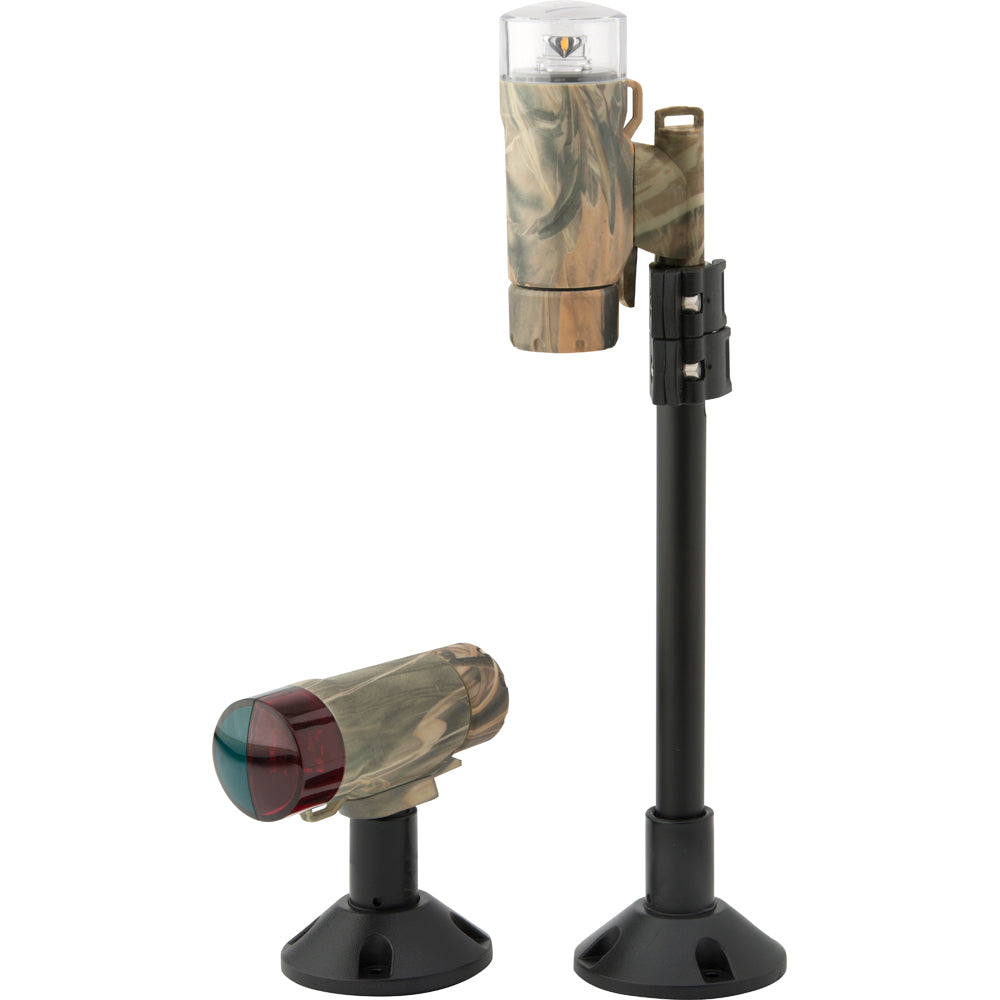 Attwood PaddleSport Portable Navigation Light Kit - Screw Down or Adhesive Pad - RealTree Max-4 Camo - Deckhand Marine Supply