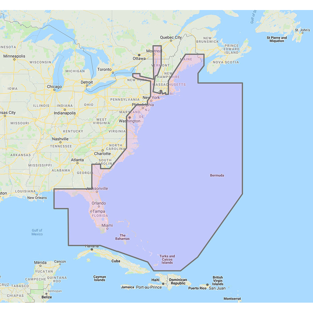 Furuno U.S. East Coast, Bahamas Bermuda - Vector Charts Standard Resolution Satellite Photos f/Bahamas - Unlock Code - Deckhand Marine Supply