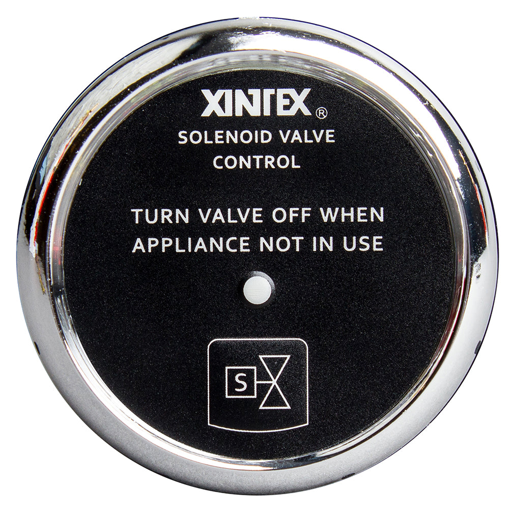 Fireboy-Xintex Propane Control Solenoid Valve w/Chrome Bezel Display - Deckhand Marine Supply