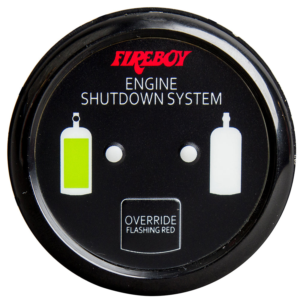 Fireboy-Xintex Deluxe Helm Display w/Gauge Body, LED Color Graphics f/Engine Shutdown System - Black Bezel Display - Deckhand Marine Supply