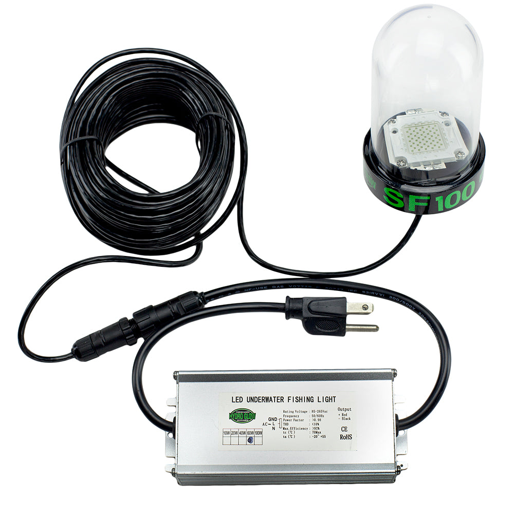 Hydro Glow SF100B 100W/120VAC - Underwater Dock Light - Blue Anchored To Bottom - Deckhand Marine Supply