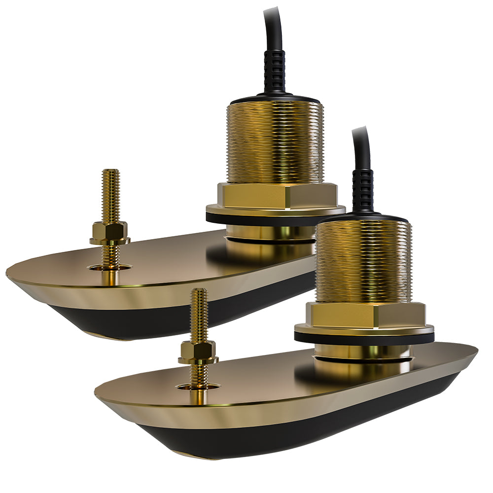 Raymarine RV-220 RealVision 3D Bronze Thru-Hull Transducer Pair Pack - 20 - 8M Cable Y-Cable - Deckhand Marine Supply