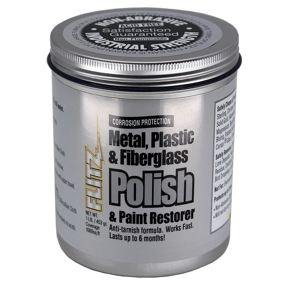 Flitz Metal, Plastic Fiberglass Polish Paste - 1.0lb - Deckhand Marine Supply