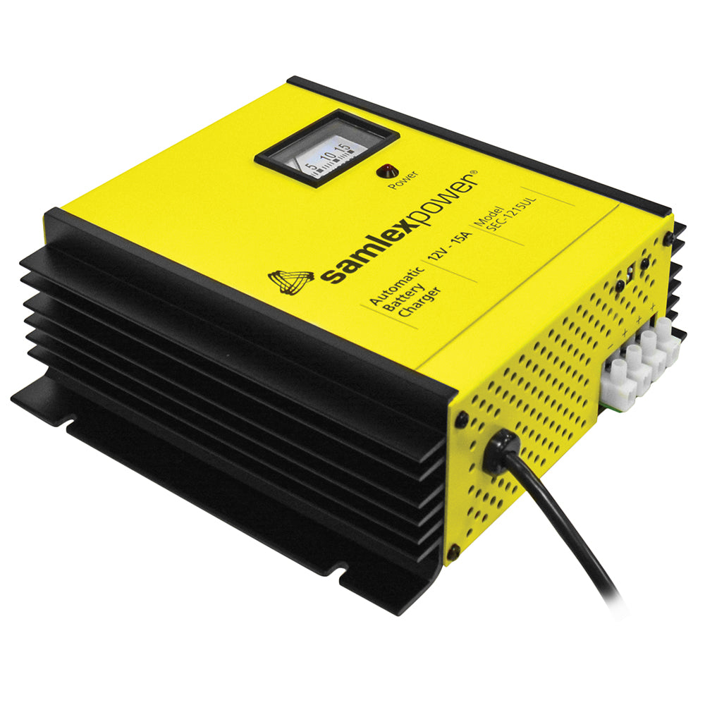 Samlex 15A Battery Charger - 12V - 3-Bank - 3-Stage w/Dip Switch Lugs - Deckhand Marine Supply