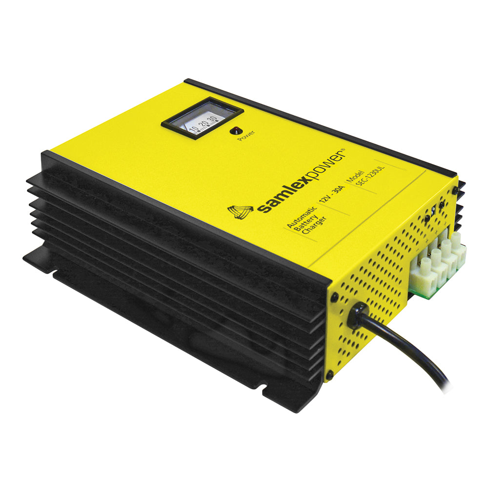 Samlex 30A Battery Charger - 12V - 3-Bank - 3-Stage w/Dip Switch Lugs - Deckhand Marine Supply
