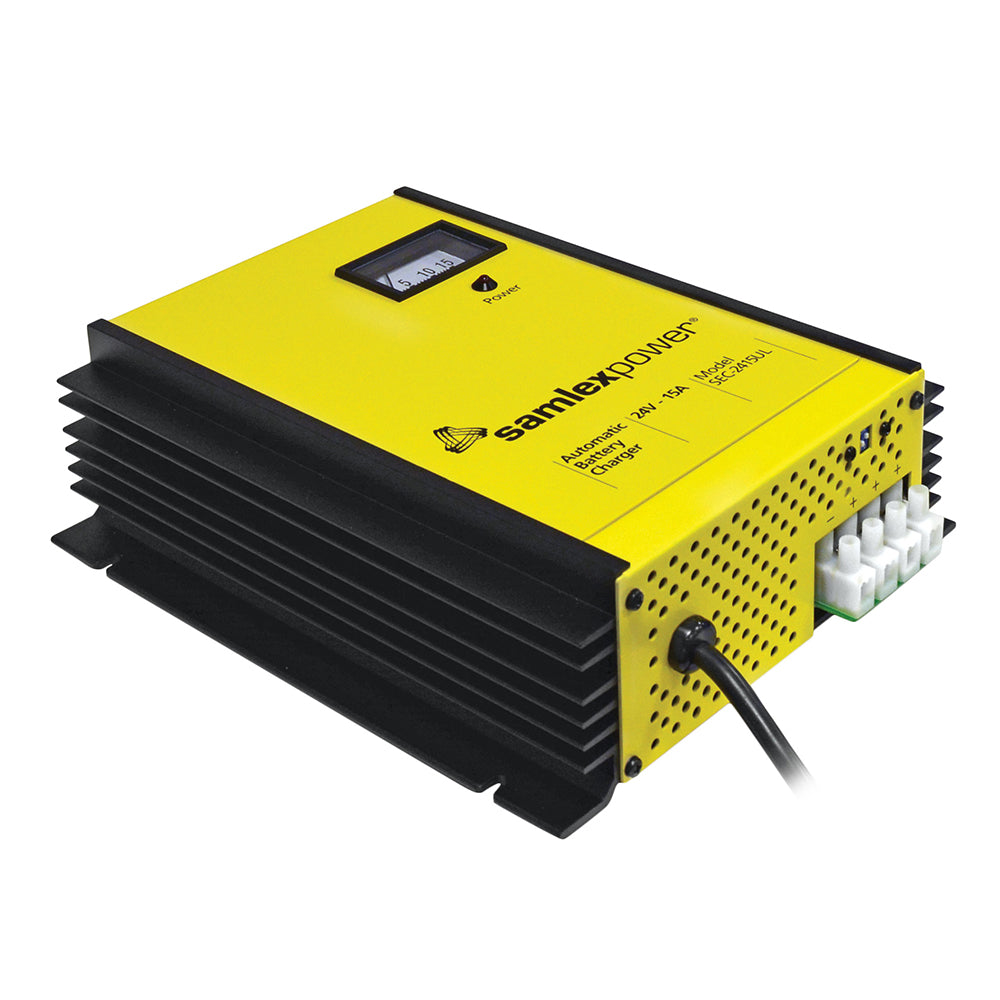 Samlex 15A Battery Charger - 24V - 3-Bank - 3-Stage w/Dip Switch Lugs - Deckhand Marine Supply