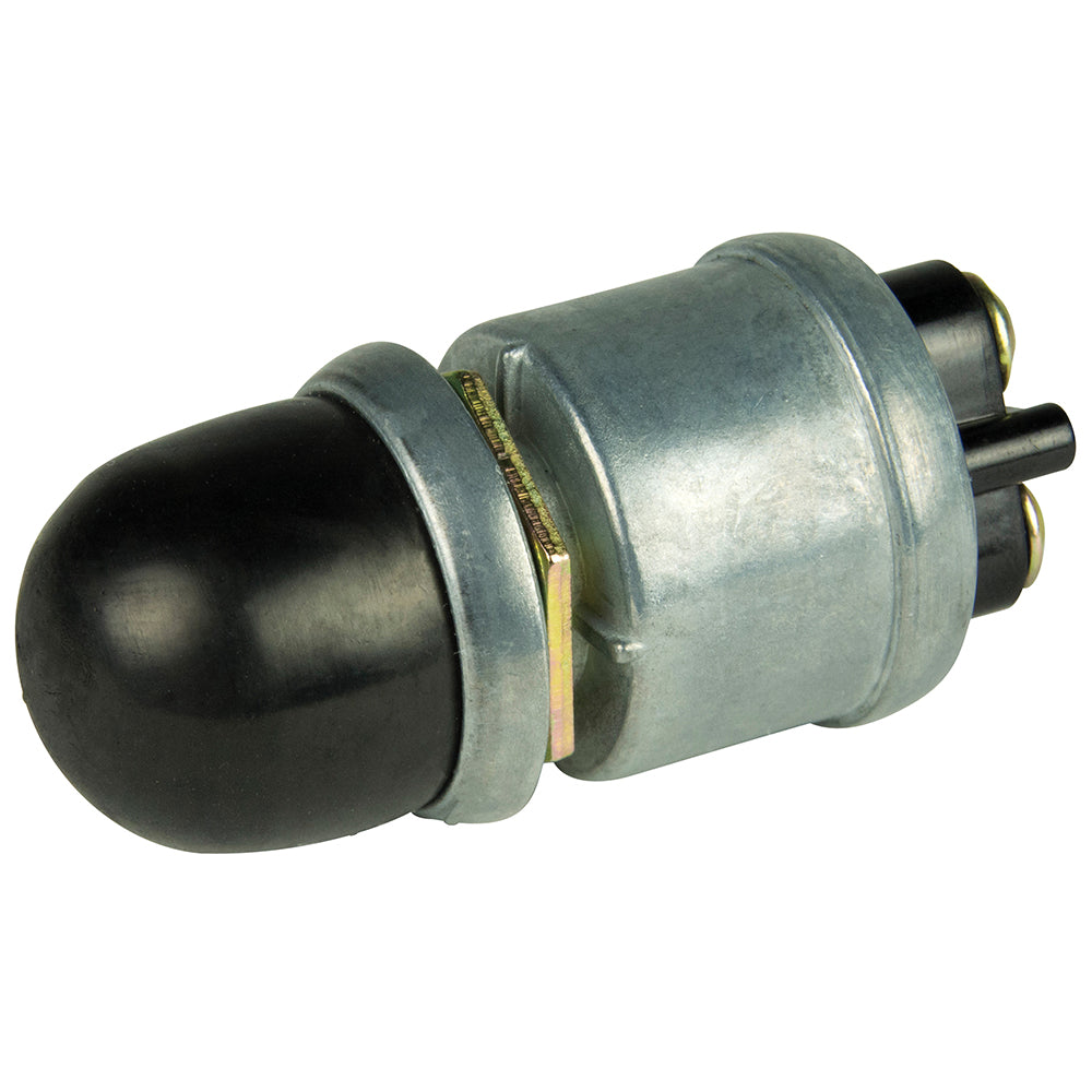 BEP 2-Position SPST Heavy-Duty Push Button Switch w/Cover - OFF/(ON) - 35 Amp - Deckhand Marine Supply