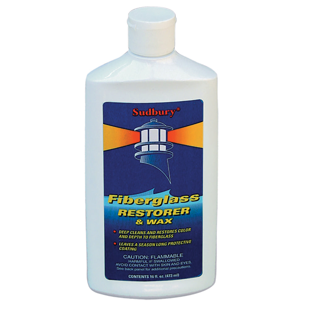 Sudbury One Step Fiberglass Restorer Wax - 16oz Liquid - Deckhand Marine Supply