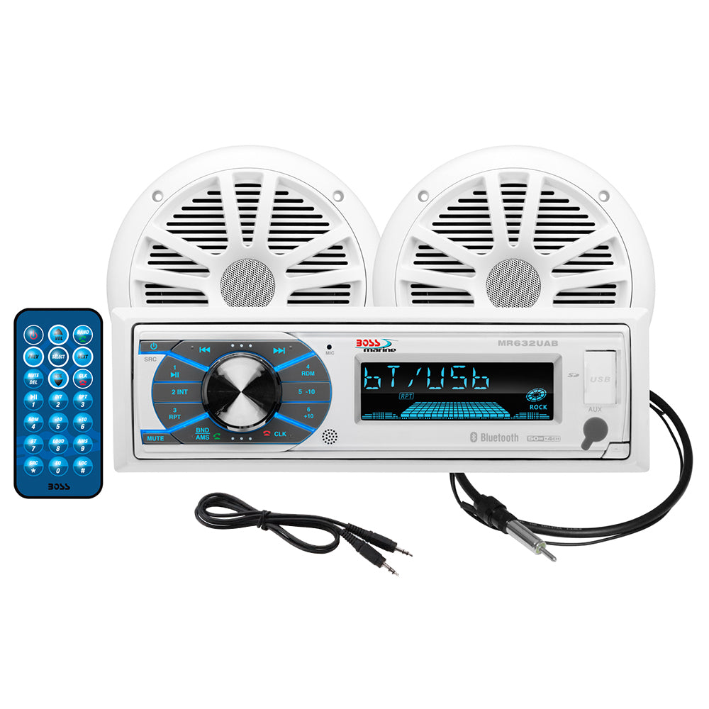 Boss Audio MCK632WB.6 Marine Stereo 6.5" Speaker Kit - White - Deckhand Marine Supply