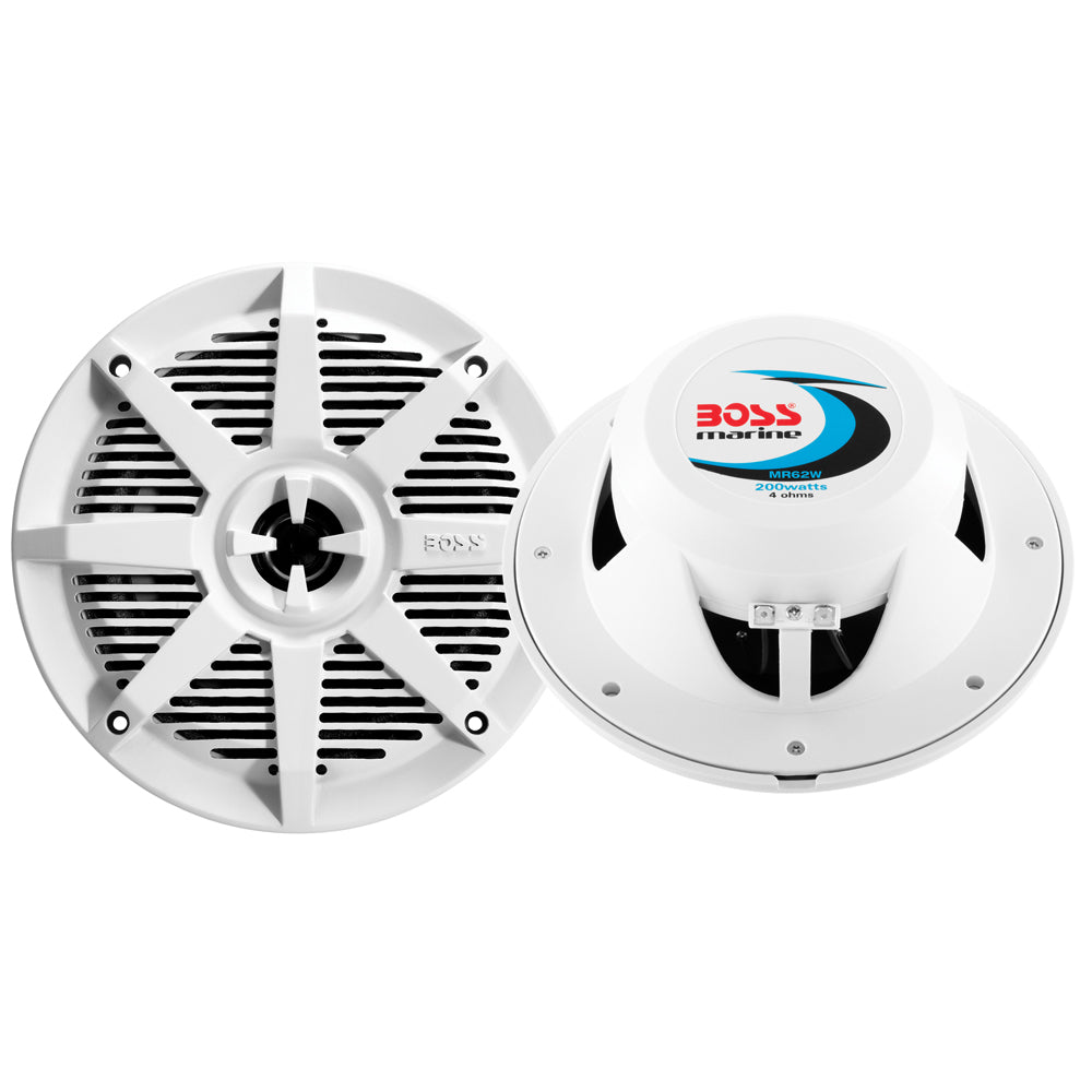 Boss Audio 6.5" MR62W Speaker - White - 200W - Deckhand Marine Supply