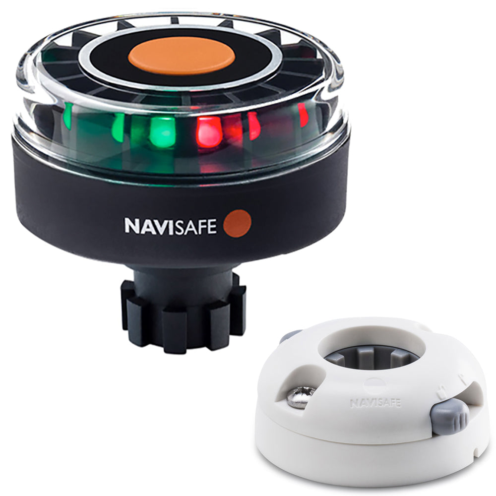 Navisafe Navilight Tricolor 2NM w/Navibolt Base Horizontal Mount - White - Deckhand Marine Supply