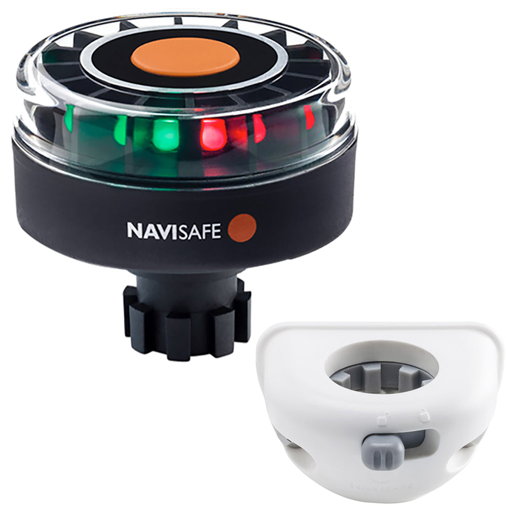 Navisafe Navilight Tricolor 2NM w/Navibolt Base Vertical Mount - White - Deckhand Marine Supply