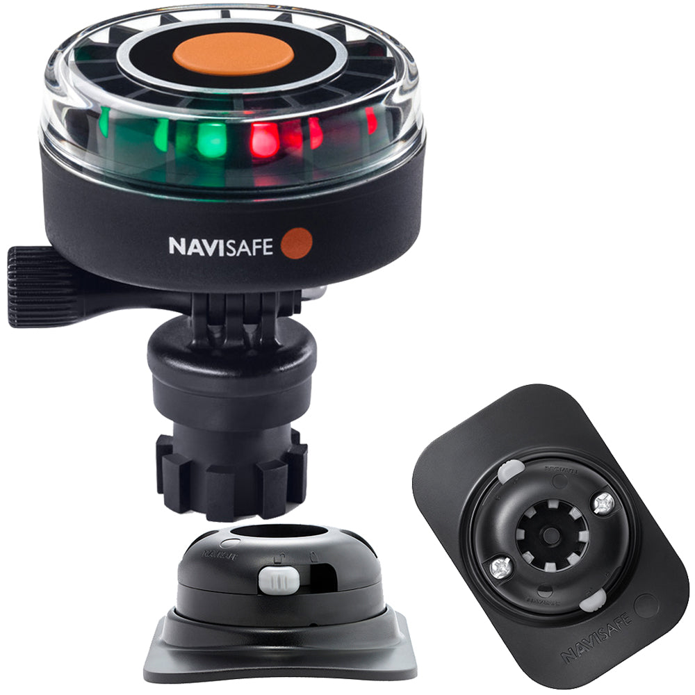 Navisafe Navilight 2NM Tricolor w/Navimount Base RIB Mount - Black - Deckhand Marine Supply