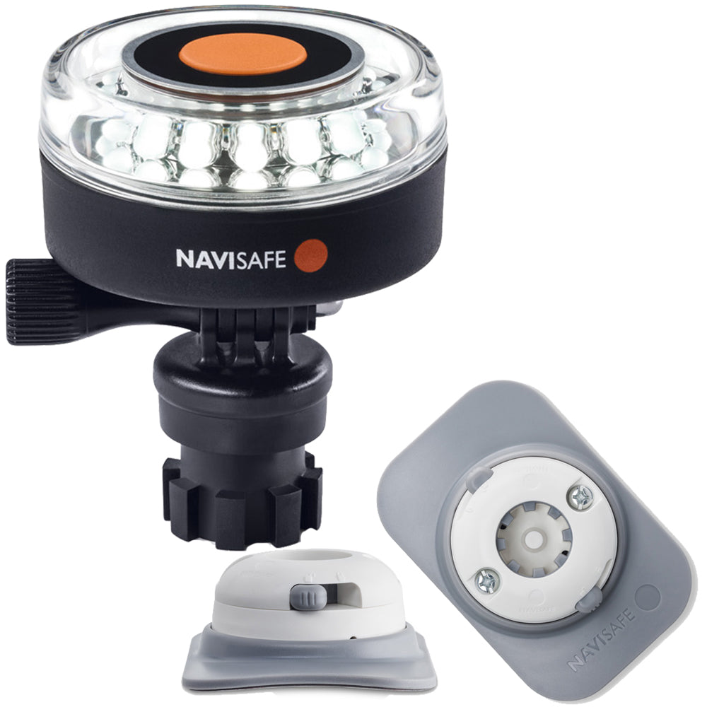 Navisafe Navilight 360 2NM White w/Navimount Base RIB Mount - White - Deckhand Marine Supply